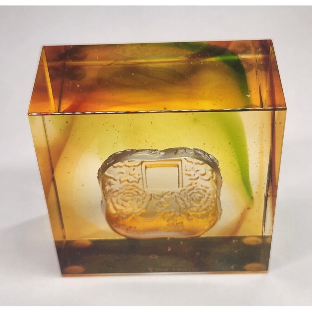 Liuli Crystal Glass Paperweight Complete Magnificence Signed Pate De Verre - Picture 8 of 16